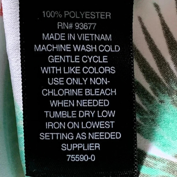 NWT Worthington Maya Floral Ruffle Sleeve Blouse Tropical Size XXL - Picture 7 of 7